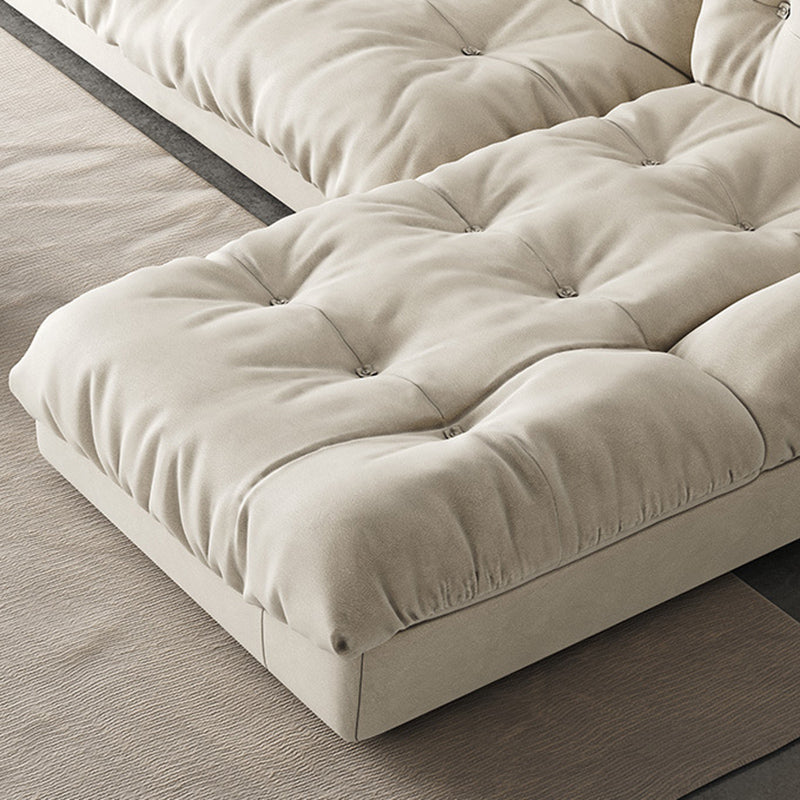 Armless Tufted Split-Back Sectional Sofa with Chaise L-Shape Sectionals Sofas Clearhalo 'furn' 'furn_sectionals' 'Furniture' 'furniture_sectionals' 'kitchen' 'kitchen_sectionals' 'Living Room Furniture' 'Sectionals' 4777816