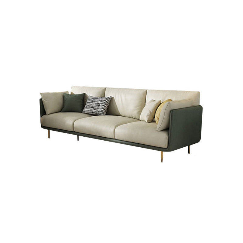 Cushion Back Slipcovered Furniture Sectionals Faux Leather Sofa 83"L x 35"W x 34"H Latex Clearhalo 'furn' 'furn_sectionals' 'Furniture' 'furniture_sectionals' 'kitchen' 'kitchen_sectionals' 'Living Room Furniture' 'Sectionals' 4777827