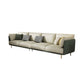 Cushion Back Slipcovered Furniture Sectionals Faux Leather Sofa 110"L x 35"W x 34"H Clearhalo 'furn' 'furn_sectionals' 'Furniture' 'furniture_sectionals' 'kitchen' 'kitchen_sectionals' 'Living Room Furniture' 'Sectionals' 4777829
