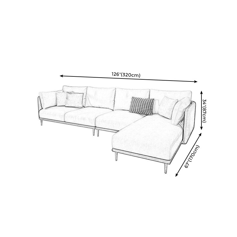 Cushion Back Slipcovered Furniture Sectionals Faux Leather Sofa Clearhalo 'furn' 'furn_sectionals' 'Furniture' 'furniture_sectionals' 'kitchen' 'kitchen_sectionals' 'Living Room Furniture' 'Sectionals' 4777838