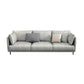 Light-grey Pillowed Back Cushions Contemporary Removable Cushions Sofa 87"L x 37"W x 34"H Down Clearhalo 'furn' 'furn_sectionals' 'Furniture' 'furniture_sectionals' 'kitchen' 'kitchen_sectionals' 'Living Room Furniture' 'Sectionals' 4777877