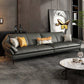 Down Fill Cushions Leather Living Room Pillow Top Arm Modular Sofa & Chaise 122"L x 37"W x 33"H Clearhalo 'furn' 'furn_sectionals' 'Furniture' 'furniture_sectionals' 'kitchen' 'kitchen_sectionals' 'Living Room Furniture' 'Sectionals' 4778021
