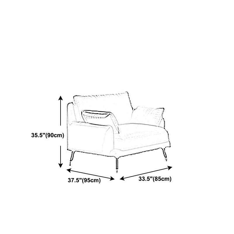 Modern Pillow Top Arm Settee Furniture with Pillows Dark Brown Sofa and Chaise Clearhalo 'furn' 'furn_sectionals' 'Furniture' 'furniture_sectionals' 'kitchen' 'kitchen_sectionals' 'Living Room Furniture' 'Sectionals' 4778076