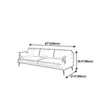 Modern Pillow Top Arm Settee Furniture with Pillows Dark Brown Sofa and Chaise Clearhalo 'furn' 'furn_sectionals' 'Furniture' 'furniture_sectionals' 'kitchen' 'kitchen_sectionals' 'Living Room Furniture' 'Sectionals' 4778078
