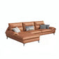 Sewn Pillow Back Faux Leather Pillow Top Arm Sofa with Waterproof and Stain Resistant 110"L x 69"W x 37"H Clearhalo 'furn' 'furn_sectionals' 'Furniture' 'furniture_sectionals' 'kitchen' 'kitchen_sectionals' 'Living Room Furniture' 'Sectionals' 4778090