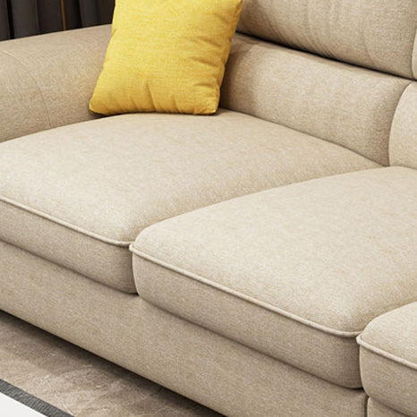 Modern Reversible Chaise Sofa with Pillows Flared Arm Sofa for Living Room Clearhalo 'furn' 'furn_sectionals' 'Furniture' 'furniture_sectionals' 'kitchen' 'kitchen_sectionals' 'Living Room Furniture' 'Sectionals' 4779108
