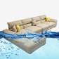 Modern Reversible Chaise Sofa with Pillows Flared Arm Sofa for Living Room Clearhalo 'furn' 'furn_sectionals' 'Furniture' 'furniture_sectionals' 'kitchen' 'kitchen_sectionals' 'Living Room Furniture' 'Sectionals' 4779109