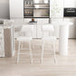 Contemporary Style Rectangle Bar Counter Table Dining Sintered Stone Table for Kitchen 78.7"L x 19.7"W x 41.3"H White Without Chairs Clearhalo 'Bar Furniture' 'Bar Tables' 'bar_tables' 'furn' 'furn_bar_tables' 'Furniture' 'furniture_bar_tables' 'Kitchen & Dining Furniture' 4779617