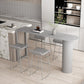 Contemporary Style Rectangle Bar Counter Table Dining Sintered Stone Table for Kitchen Grey Without Chairs Clearhalo 'Bar Furniture' 'Bar Tables' 'bar_tables' 'furn' 'furn_bar_tables' 'Furniture' 'furniture_bar_tables' 'Kitchen & Dining Furniture' 4779618