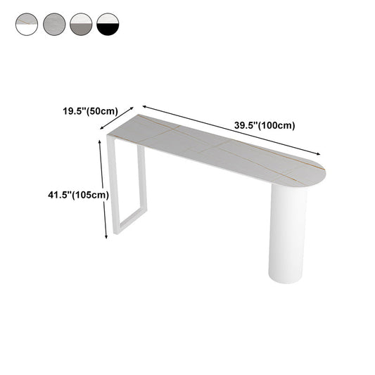 Contemporary Style Rectangle Bar Counter Table Dining Sintered Stone Table for Kitchen Clearhalo 'Bar Furniture' 'Bar Tables' 'bar_tables' 'furn' 'furn_bar_tables' 'Furniture' 'furniture_bar_tables' 'Kitchen & Dining Furniture' 4779625