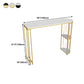 Nordic Glam Rectangle Bar Counter Dining Table Sintered Stone Table Clearhalo 'Bar Furniture' 'Bar Tables' 'bar_tables' 'furn' 'furn_bar_tables' 'Furniture' 'furniture_bar_tables' 'Kitchen & Dining Furniture' 4779642