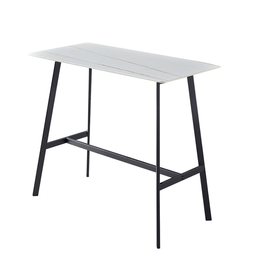 Contemporary Rectangle Bar Counter Table Sintered Stone Dining Table for Restaurant Clearhalo 'Bar Furniture' 'Bar Tables' 'bar_tables' 'furn' 'furn_bar_tables' 'Furniture' 'furniture_bar_tables' 'Kitchen & Dining Furniture' 4779652