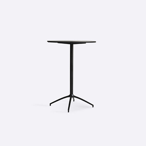 Industrial Round Bar Counter Table Dining Wooden Counter Table for Restaurant Black 27.6"L x 27.6"W x 41.3"H Clearhalo 'Bar Furniture' 'Bar Tables' 'bar_tables' 'Furniture' 'furniture_bar_tables' 'Kitchen & Dining Furniture' 4779662