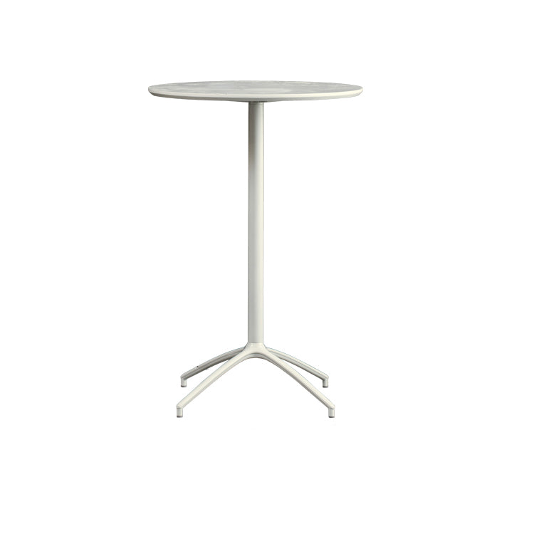 Industrial Round Bar Counter Table Dining Wooden Counter Table for Restaurant White 31.5"L x 31.5"W x 41.3"H Clearhalo 'Bar Furniture' 'Bar Tables' 'bar_tables' 'Furniture' 'furniture_bar_tables' 'Kitchen & Dining Furniture' 4779667