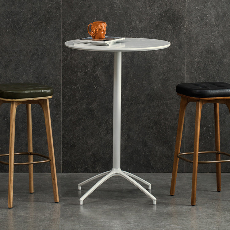 Industrial Round Bar Counter Table Dining Wooden Counter Table for Restaurant Clearhalo 'Bar Furniture' 'Bar Tables' 'bar_tables' 'Furniture' 'furniture_bar_tables' 'Kitchen & Dining Furniture' 4779671