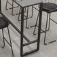 Stone Bar Dining Table Industrial Bar Dining Table with Black Base Clearhalo 'Bar Furniture' 'Bar Tables' 'bar_tables' 'furn' 'furn_bar_tables' 'Furniture' 'furniture_bar_tables' 'Kitchen & Dining Furniture' 4779682