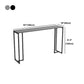 Stone Bar Dining Table Industrial Bar Dining Table with Black Base Clearhalo 'Bar Furniture' 'Bar Tables' 'bar_tables' 'furn' 'furn_bar_tables' 'Furniture' 'furniture_bar_tables' 'Kitchen & Dining Furniture' 4779691