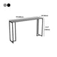 Stone Bar Dining Table Industrial Bar Dining Table with Black Base Clearhalo 'Bar Furniture' 'Bar Tables' 'bar_tables' 'furn' 'furn_bar_tables' 'Furniture' 'furniture_bar_tables' 'Kitchen & Dining Furniture' 4779695