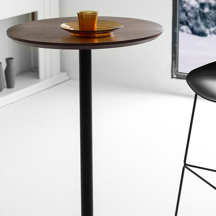 Industrial Round Bar Counter Table Dining Counter Table for Restaurant Clearhalo 'Bar Furniture' 'Bar Tables' 'bar_tables' 'furn' 'furn_bar_tables' 'Furniture' 'furniture_bar_tables' 'Kitchen & Dining Furniture' 4779701