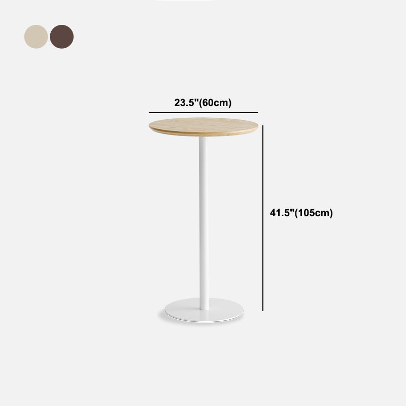 Industrial Round Bar Counter Table Dining Counter Table for Restaurant Clearhalo 'Bar Furniture' 'Bar Tables' 'bar_tables' 'furn' 'furn_bar_tables' 'Furniture' 'furniture_bar_tables' 'Kitchen & Dining Furniture' 4779708