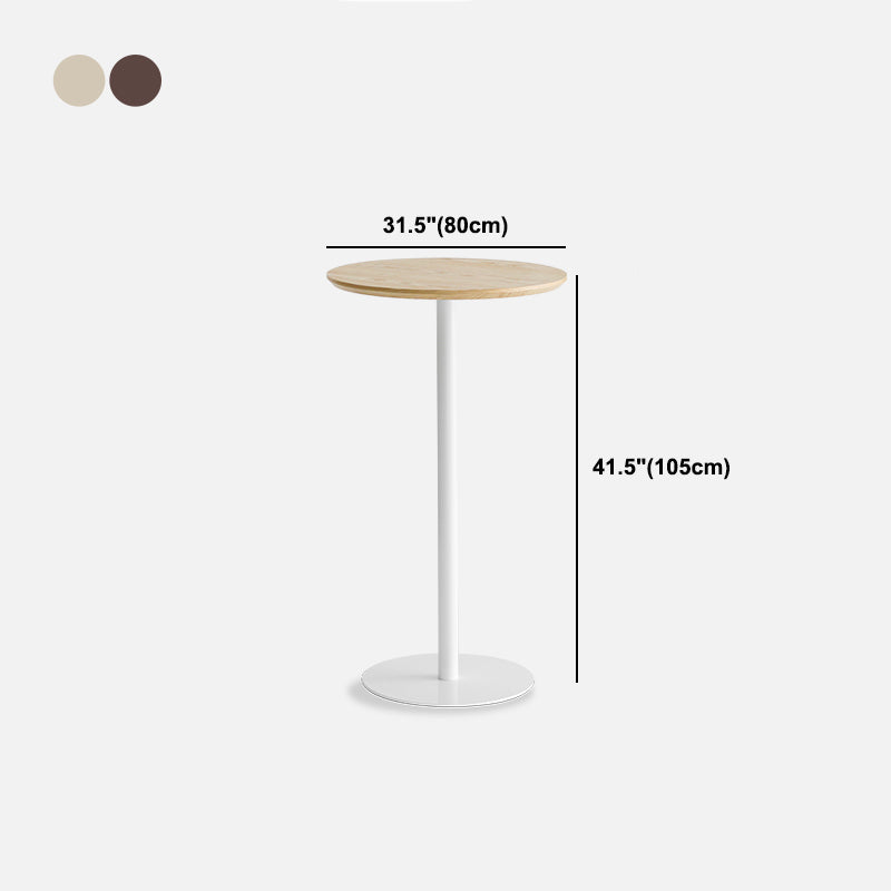 Industrial Round Bar Counter Table Dining Counter Table for Restaurant Clearhalo 'Bar Furniture' 'Bar Tables' 'bar_tables' 'furn' 'furn_bar_tables' 'Furniture' 'furniture_bar_tables' 'Kitchen & Dining Furniture' 4779710