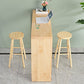 Rectangle Bar Dining Table Wood Contemporary Bar Table with Sled Base 78.7"L x 15.7"W x 41.3"H Natural Without Chairs Clearhalo 'Bar Furniture' 'Bar Tables' 'bar_tables' 'furn' 'furn_bar_tables' 'Furniture' 'furniture_bar_tables' 'Kitchen & Dining Furniture' 4779713