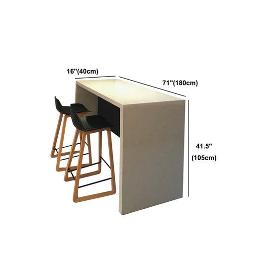 Rectangle Bar Dining Table Wood Contemporary Bar Table with Sled Base Clearhalo 'Bar Furniture' 'Bar Tables' 'bar_tables' 'furn' 'furn_bar_tables' 'Furniture' 'furniture_bar_tables' 'Kitchen & Dining Furniture' 4779735
