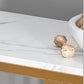 Rectangle Stone Bar Dining Table Contemporary Bar Table with Sled Base Clearhalo 'Bar Furniture' 'Bar Tables' 'bar_tables' 'furn' 'furn_bar_tables' 'Furniture' 'furniture_bar_tables' 'Kitchen & Dining Furniture' 4779752