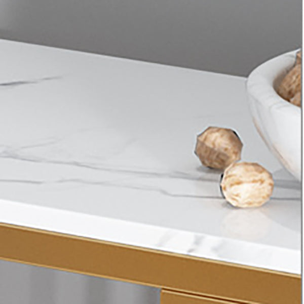 Rectangle Stone Bar Dining Table Contemporary Bar Table with Sled Base Clearhalo 'Bar Furniture' 'Bar Tables' 'bar_tables' 'furn' 'furn_bar_tables' 'Furniture' 'furniture_bar_tables' 'Kitchen & Dining Furniture' 4779752