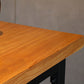 Wood Top Bar Counter Contemporary Bar Counter with Trestle Base in Black Clearhalo 'Bar Furniture' 'Bar Tables' 'bar_tables' 'furn' 'furn_bar_tables' 'Furniture' 'furniture_bar_tables' 'Kitchen & Dining Furniture' 4779765