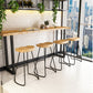 Solid Wood Bar Dining Table Traditional Luxury Rectangle Bar Table with Sled Base 55.1"L x 17.7"W x 41.3"H Clearhalo 'Bar Furniture' 'Bar Tables' 'bar_tables' 'Furniture' 'furniture_bar_tables' 'Kitchen & Dining Furniture' 4779783