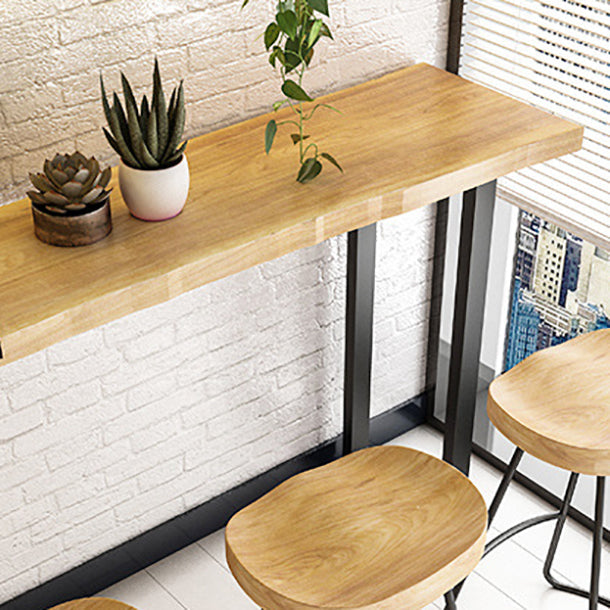 Solid Wood Bar Dining Table Traditional Luxury Rectangle Bar Table with Sled Base Clearhalo 'Bar Furniture' 'Bar Tables' 'bar_tables' 'Furniture' 'furniture_bar_tables' 'Kitchen & Dining Furniture' 4779786