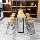 Solid Wood Bar Dining Table Traditional Luxury Rectangle Bar Table with Sled Base Clearhalo 'Bar Furniture' 'Bar Tables' 'bar_tables' 'Furniture' 'furniture_bar_tables' 'Kitchen & Dining Furniture' 4779791