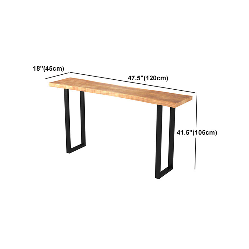 Solid Wood Bar Dining Table Traditional Luxury Rectangle Bar Table with Sled Base Clearhalo 'Bar Furniture' 'Bar Tables' 'bar_tables' 'Furniture' 'furniture_bar_tables' 'Kitchen & Dining Furniture' 4779793