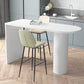 Solid Wood Bar Dining Table Contemporary Bar Dining Table with Sled Base White 55.1"L x 19.7"W x 41.3"H Clearhalo 'Bar Furniture' 'Bar Tables' 'bar_tables' 'Furniture' 'furniture_bar_tables' 'Kitchen & Dining Furniture' 4779815