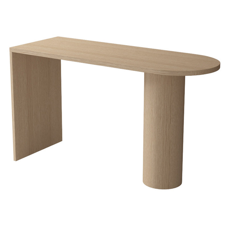 Solid Wood Bar Dining Table Contemporary Bar Dining Table with Sled Base Natural 55.1"L x 19.7"W x 41.3"H Clearhalo 'Bar Furniture' 'Bar Tables' 'bar_tables' 'Furniture' 'furniture_bar_tables' 'Kitchen & Dining Furniture' 4779822