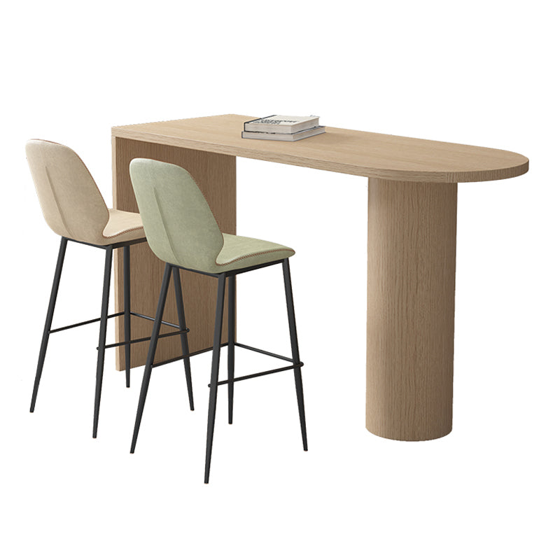 Solid Wood Bar Dining Table Contemporary Bar Dining Table with Sled Base Clearhalo 'Bar Furniture' 'Bar Tables' 'bar_tables' 'Furniture' 'furniture_bar_tables' 'Kitchen & Dining Furniture' 4779824