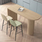 Solid Wood Bar Dining Table Contemporary Bar Dining Table with Sled Base Clearhalo 'Bar Furniture' 'Bar Tables' 'bar_tables' 'Furniture' 'furniture_bar_tables' 'Kitchen & Dining Furniture' 4779825