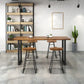 Solid Wood Bar Dining Table Industrial Bar Dining Table with Sled Base 86.6"L x 15.7"W x 41.3"H Without Chairs Clearhalo 'Bar Furniture' 'Bar Tables' 'bar_tables' 'furn' 'furn_bar_tables' 'Furniture' 'furniture_bar_tables' 'Kitchen & Dining Furniture' 4779830