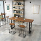 Solid Wood Bar Dining Table Industrial Bar Dining Table with Sled Base 70.9"L x 15.7"W x 41.3"H Without Chairs Clearhalo 'Bar Furniture' 'Bar Tables' 'bar_tables' 'furn' 'furn_bar_tables' 'Furniture' 'furniture_bar_tables' 'Kitchen & Dining Furniture' 4779831