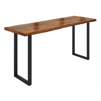 Solid Wood Bar Dining Table Industrial Bar Dining Table with Sled Base Without Chairs Clearhalo 'Bar Furniture' 'Bar Tables' 'bar_tables' 'furn' 'furn_bar_tables' 'Furniture' 'furniture_bar_tables' 'Kitchen & Dining Furniture' 4779834
