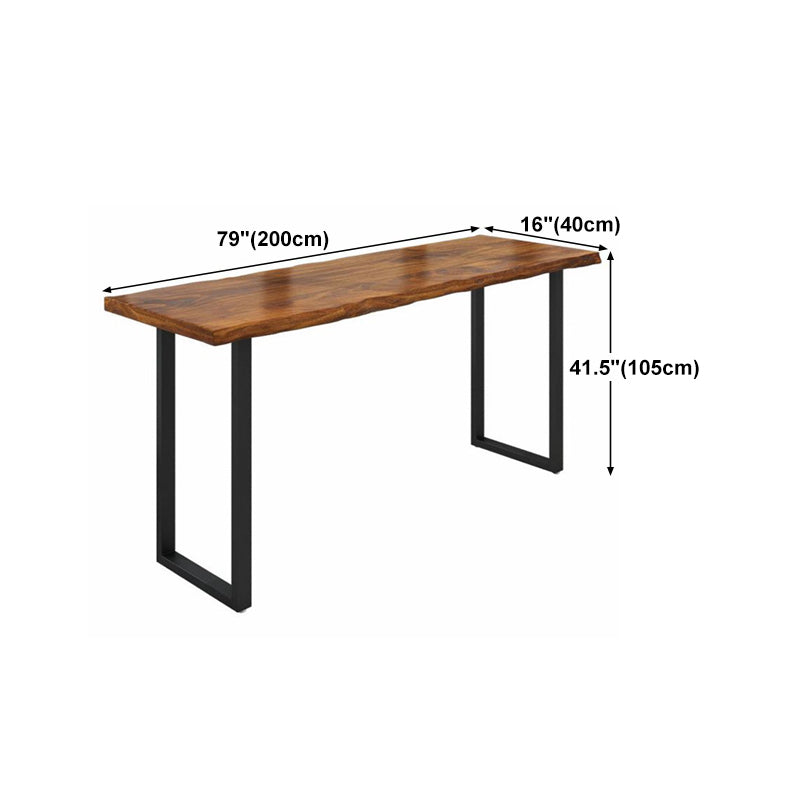 Solid Wood Bar Dining Table Industrial Bar Dining Table with Sled Base Clearhalo 'Bar Furniture' 'Bar Tables' 'bar_tables' 'furn' 'furn_bar_tables' 'Furniture' 'furniture_bar_tables' 'Kitchen & Dining Furniture' 4779840