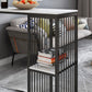 Stone Rectangle Bar Dining Table Contemporary Bar Table with Sled Base Clearhalo 'Bar Furniture' 'Bar Tables' 'bar_tables' 'furn' 'furn_bar_tables' 'Furniture' 'furniture_bar_tables' 'Kitchen & Dining Furniture' 4779847