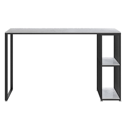 Stone Rectangle Bar Dining Table Contemporary Bar Table with Sled Base Black Without Chairs Clearhalo 'Bar Furniture' 'Bar Tables' 'bar_tables' 'furn' 'furn_bar_tables' 'Furniture' 'furniture_bar_tables' 'Kitchen & Dining Furniture' 4779849