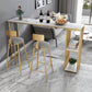 Stone Rectangle Bar Dining Table Contemporary Bar Table with Sled Base Clearhalo 'Bar Furniture' 'Bar Tables' 'bar_tables' 'furn' 'furn_bar_tables' 'Furniture' 'furniture_bar_tables' 'Kitchen & Dining Furniture' 4779851