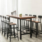 Wood Top Bar Dining Table Traditional Luxury Rectangle Bar Table with Trestle Base 98.4"L x 19.7"W x 41.3"H Without Chairs Clearhalo 'Bar Furniture' 'Bar Tables' 'bar_tables' 'furn' 'furn_bar_tables' 'Furniture' 'furniture_bar_tables' 'Kitchen & Dining Furniture' 4779861