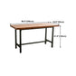 Wood Top Bar Dining Table Traditional Luxury Rectangle Bar Table with Trestle Base Clearhalo 'Bar Furniture' 'Bar Tables' 'bar_tables' 'furn' 'furn_bar_tables' 'Furniture' 'furniture_bar_tables' 'Kitchen & Dining Furniture' 4779874