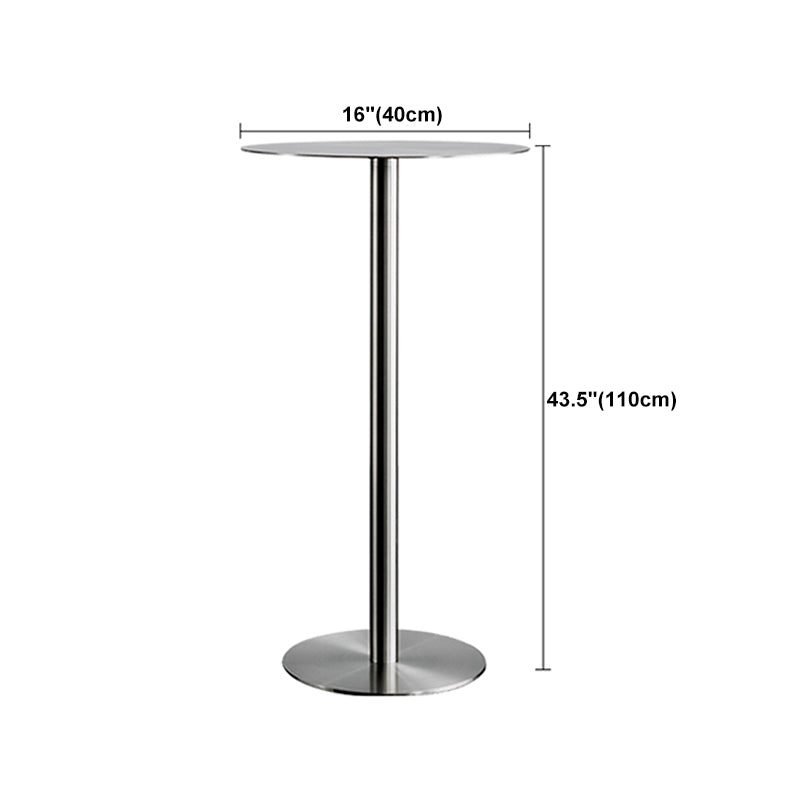 Industrial Round Bar Counter Table Metal Dining Table for Kitchen Clearhalo 'Bar Furniture' 'Bar Tables' 'bar_tables' 'furn' 'furn_bar_tables' 'Furniture' 'furniture_bar_tables' 'Kitchen & Dining Furniture' 4779888