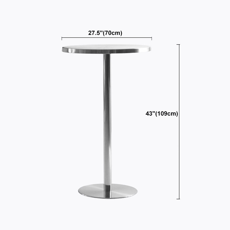 Industrial Round Bar Counter Table Metal Dining Table for Kitchen Clearhalo 'Bar Furniture' 'Bar Tables' 'bar_tables' 'furn' 'furn_bar_tables' 'Furniture' 'furniture_bar_tables' 'Kitchen & Dining Furniture' 4779889