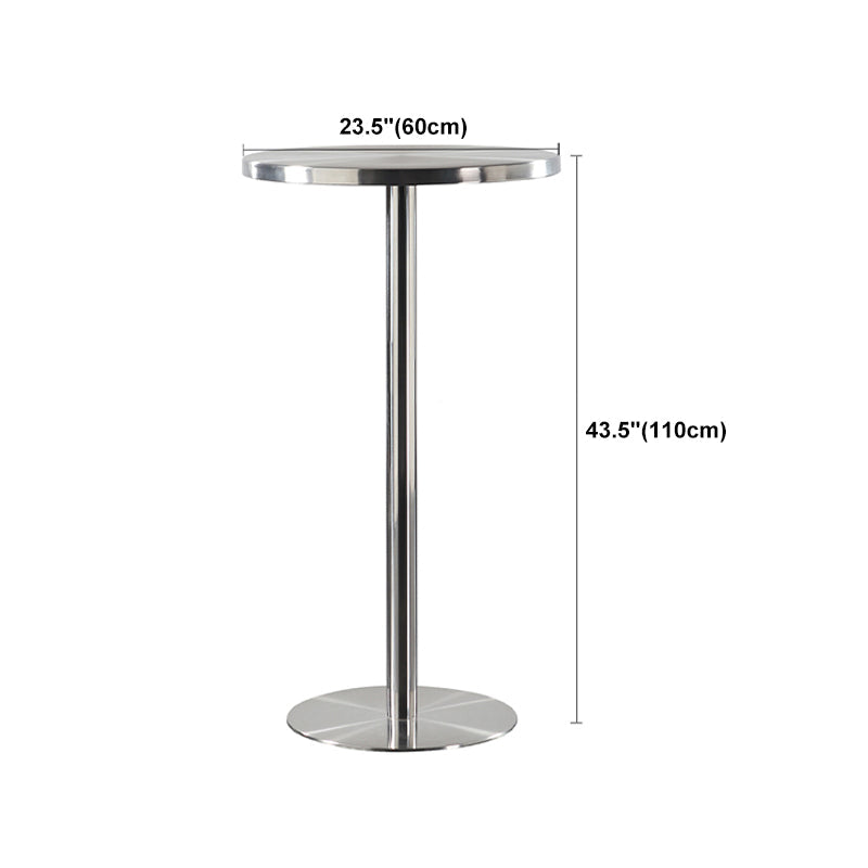 Industrial Round Bar Counter Table Metal Dining Table for Kitchen Clearhalo 'Bar Furniture' 'Bar Tables' 'bar_tables' 'furn' 'furn_bar_tables' 'Furniture' 'furniture_bar_tables' 'Kitchen & Dining Furniture' 4779891